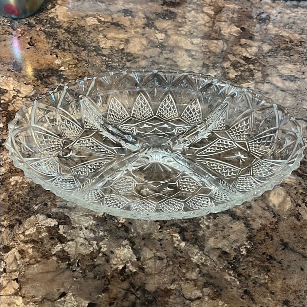 Elegant Clear Glass Serving Platter